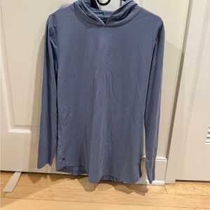 Cuts Clothing Long Sleeve Hooded Tee - Slate Blue